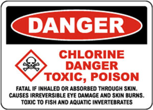 Danger sign, Chlorine toxic, poison